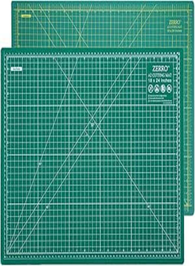 ZERRO Professional Self Cleaning Mat Double Thickness 5-Ply with Imperial/Metric 18" x 24" (A2)